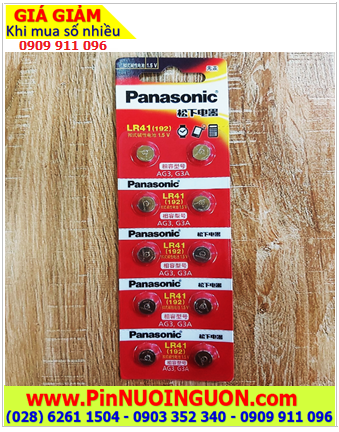 COMBO 1vỉ 10viên Pin cúc áo 1.5v alkaline Panasonic LR41 AG3 192 _Giá chỉ 59.000/ Vỉ 10viên